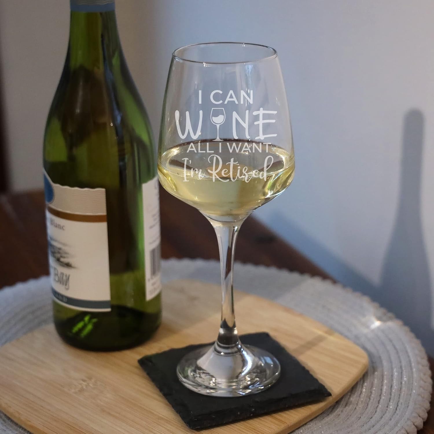 I Can Wine All I Want I'm Retired Engraved Wine Glass: image 5