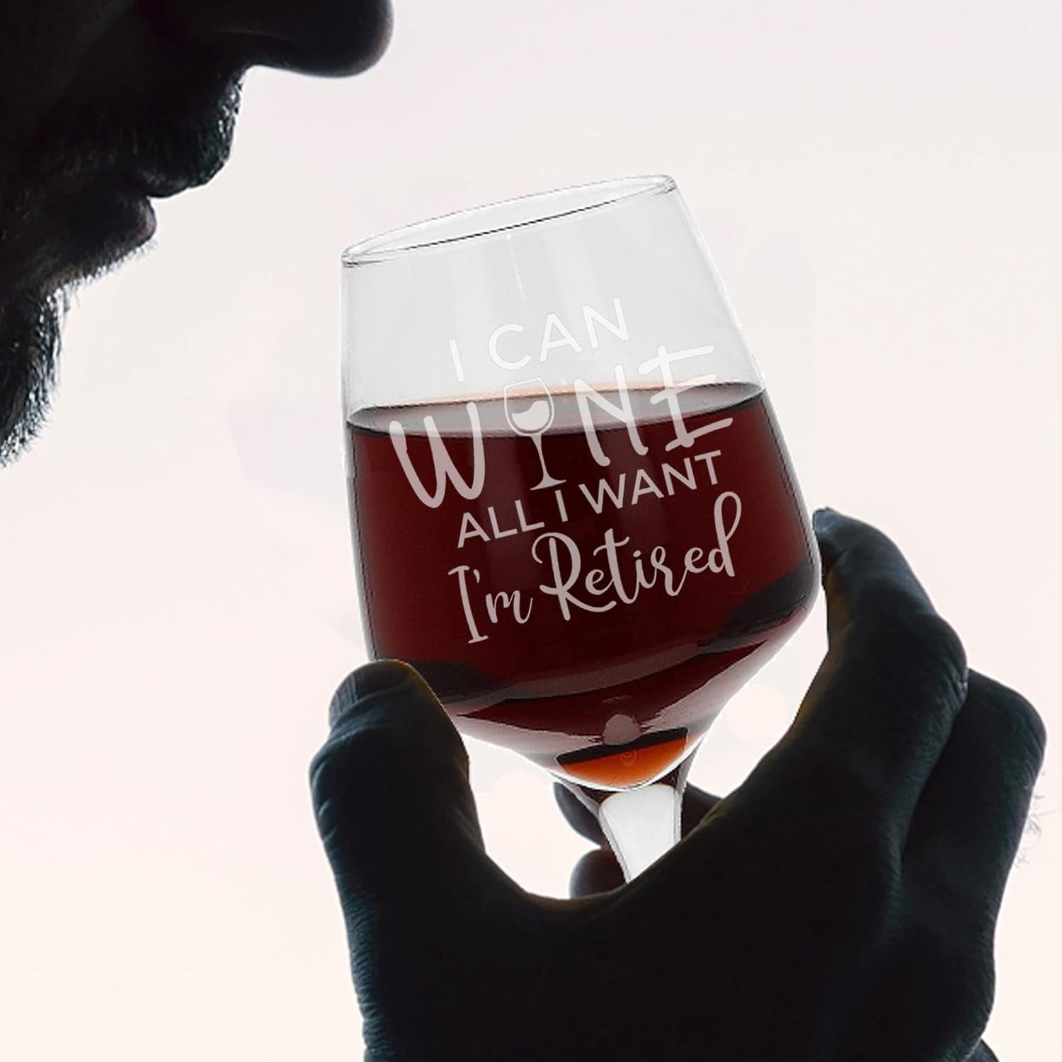 I Can Wine All I Want I'm Retired Engraved Wine Glass: image 6