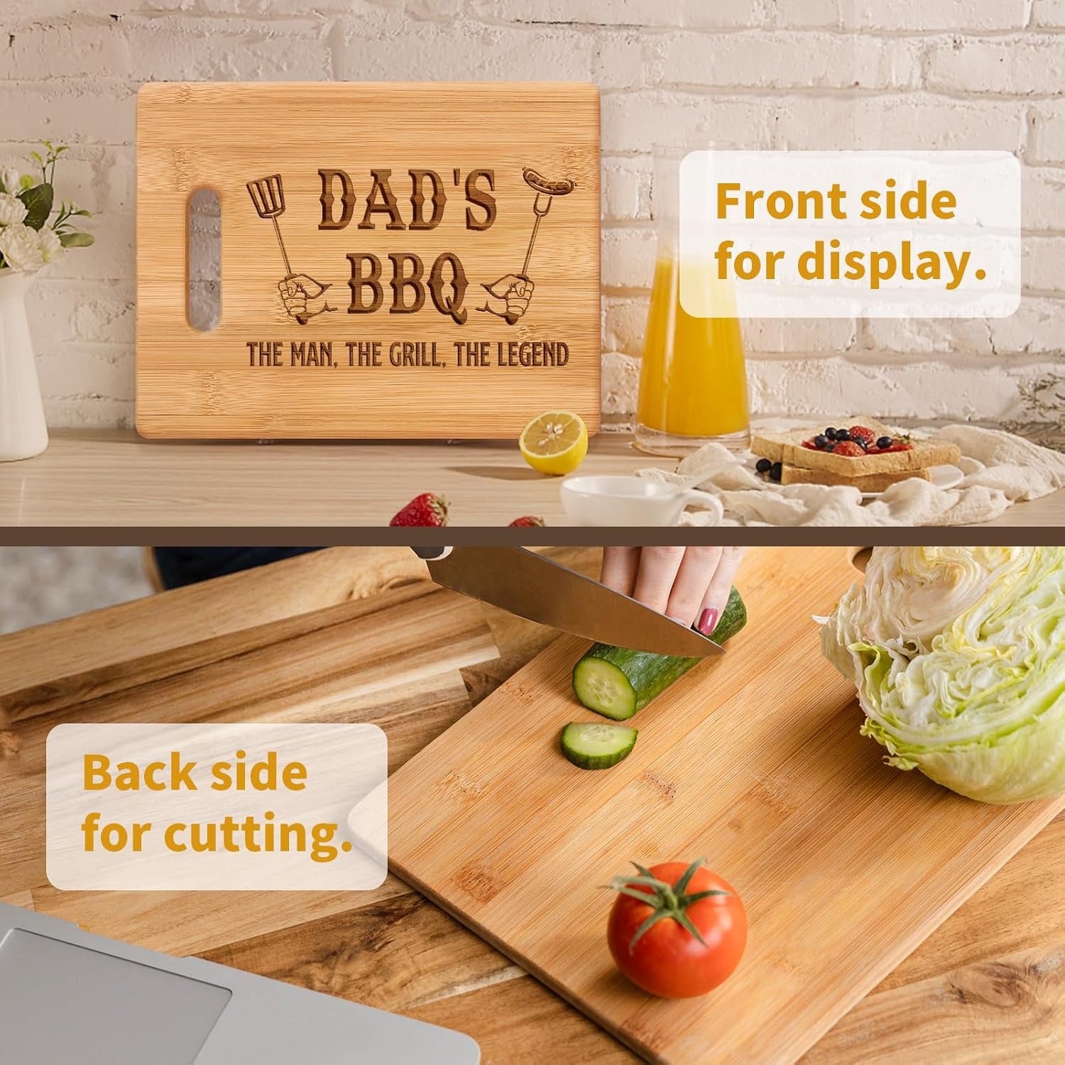 Dad's BBQ Engraved Bamboo Chopping Board