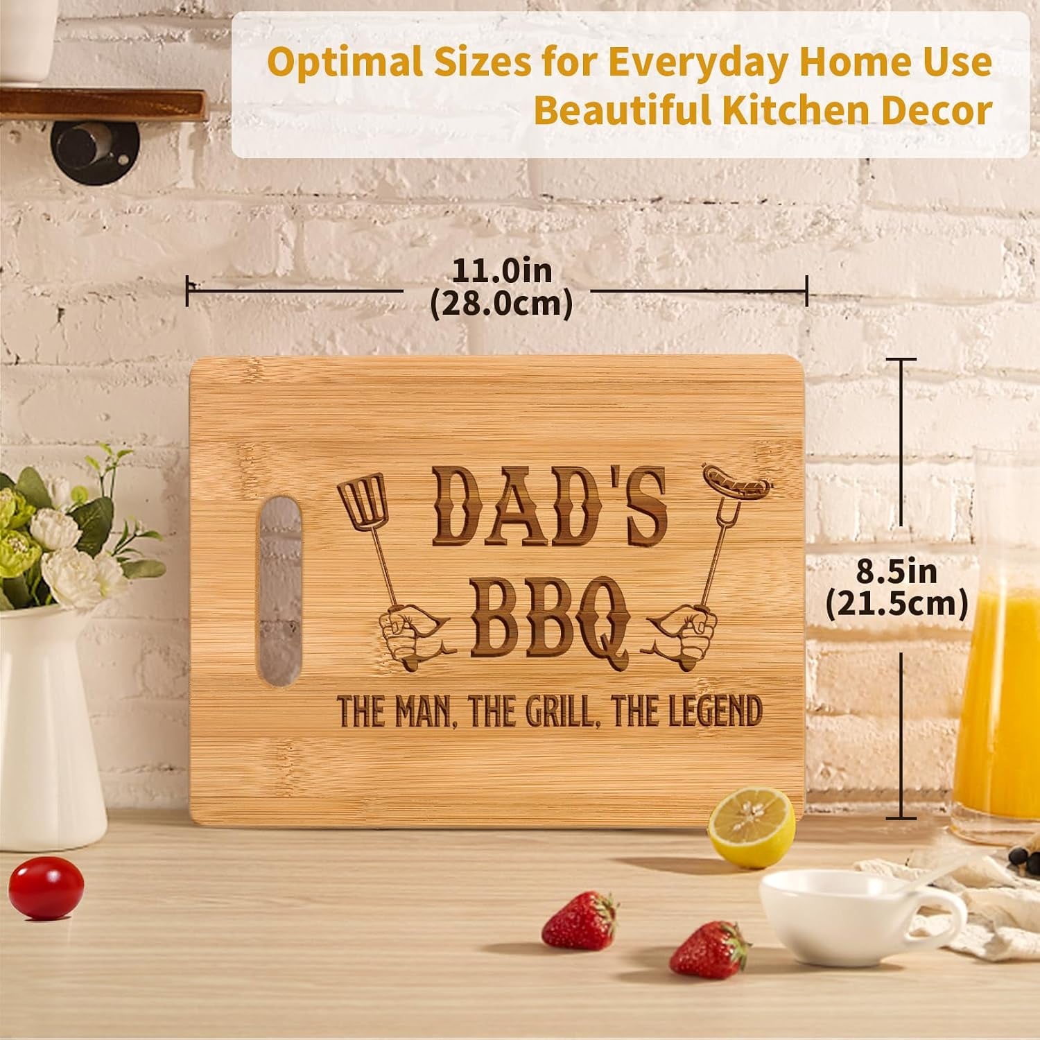 Dad's BBQ Engraved Bamboo Chopping Board