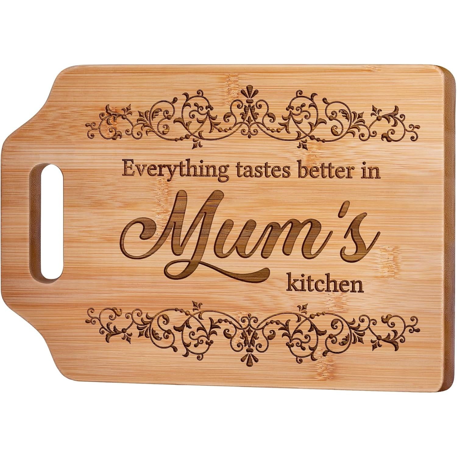 Mum's Kitchen Engraved Bamboo Chopping Board