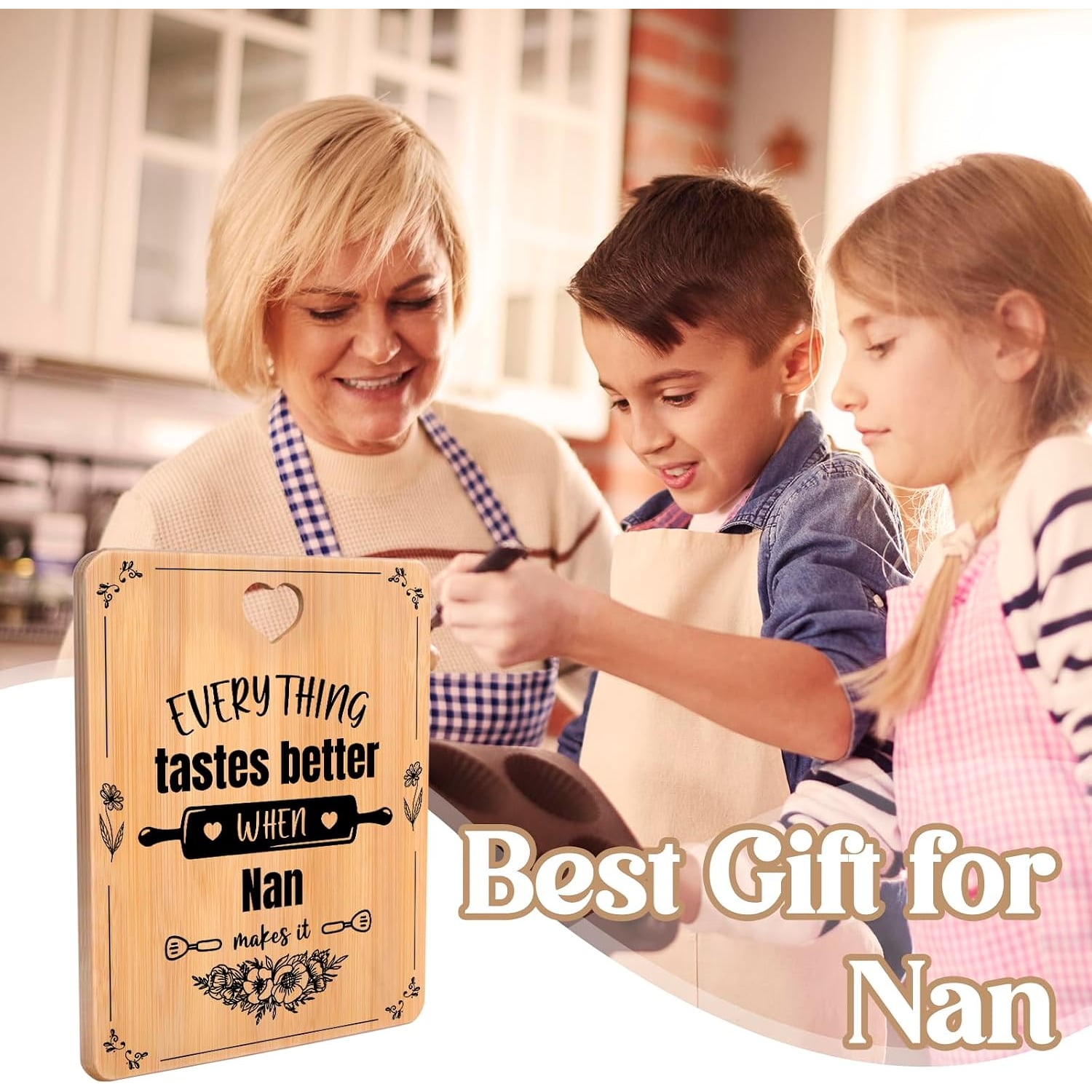 Nan Engraved Bamboo Chopping Board