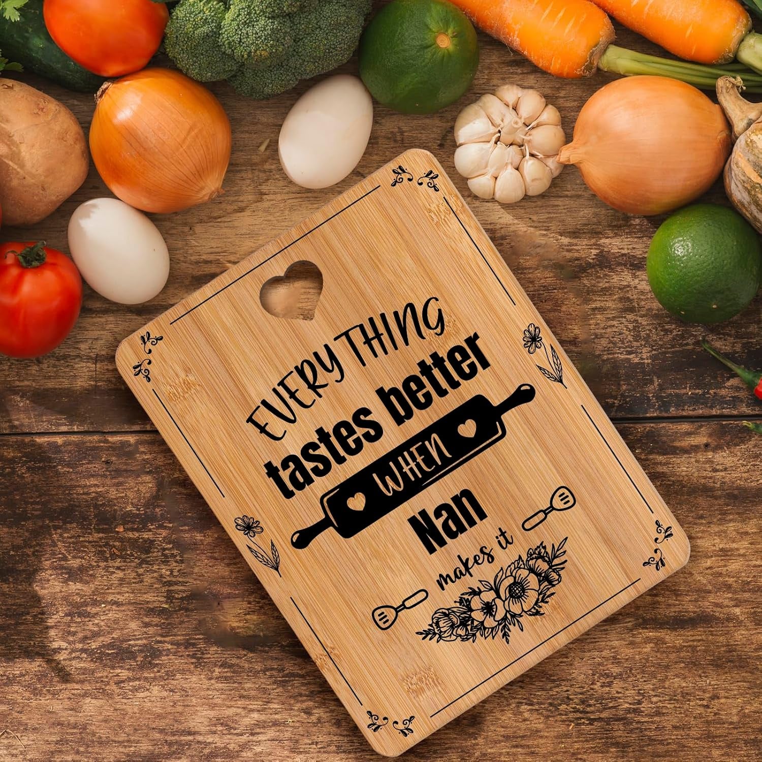 Nan Engraved Bamboo Chopping Board