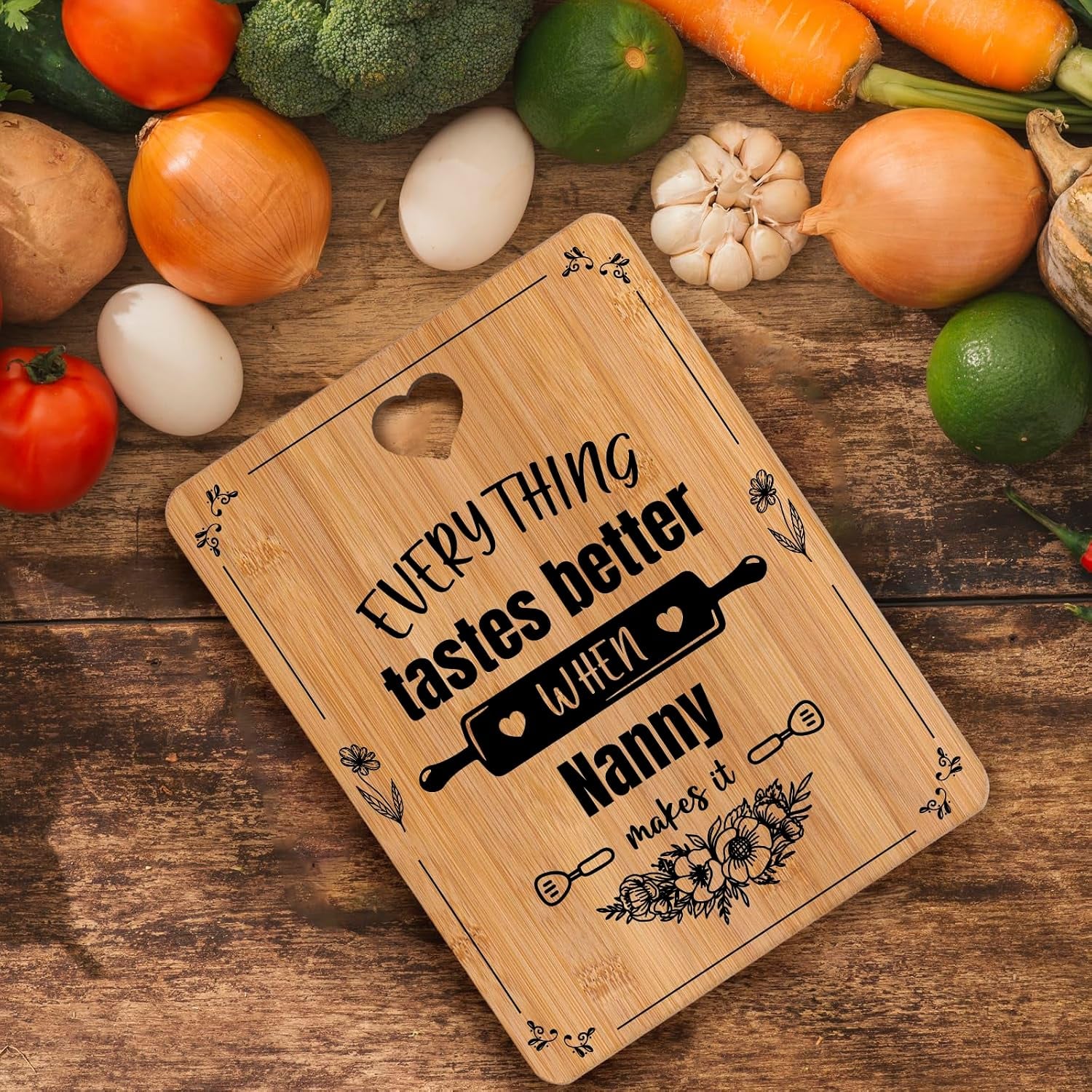 Nanny Engraved Bamboo Chopping Board
