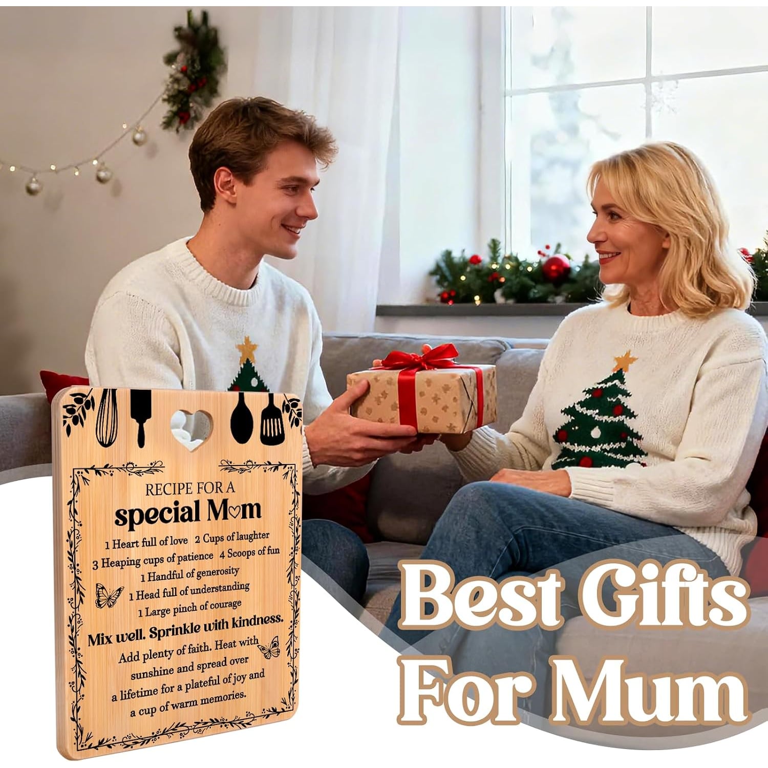 Recipe for a Special Mum Engraved Bamboo Chopping Board