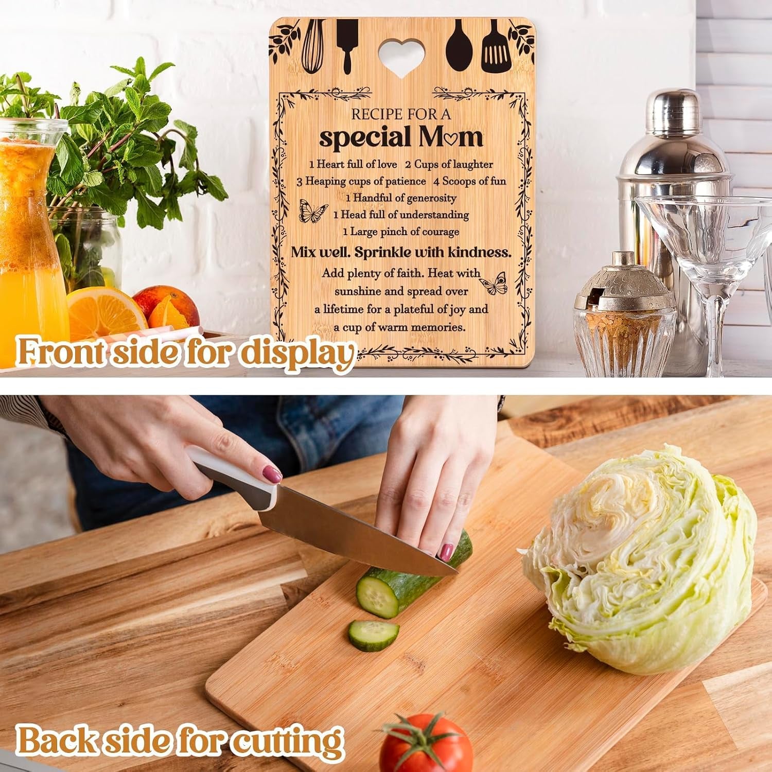 Recipe for a Special Mum Engraved Bamboo Chopping Board