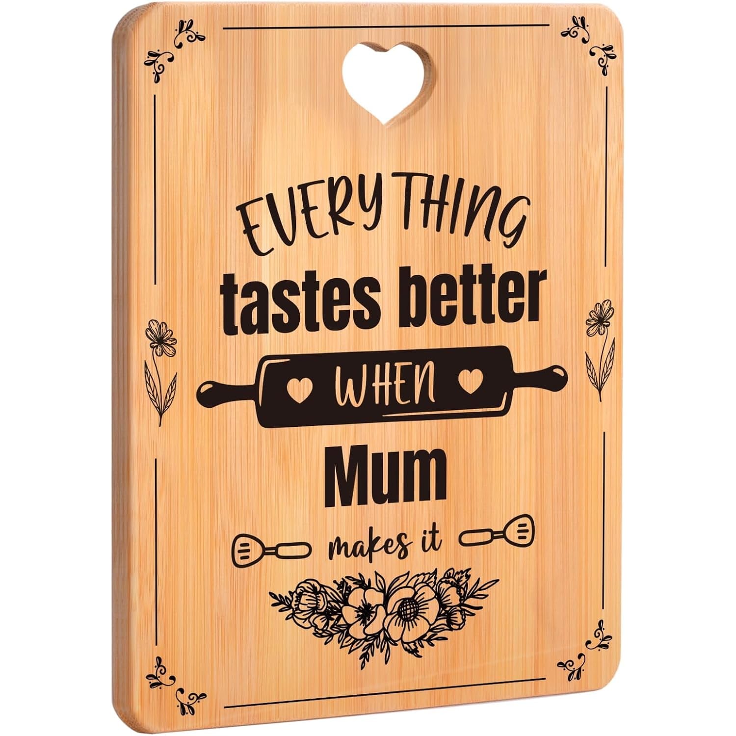 When Mum Makes It Engraved Bamboo Chopping Board