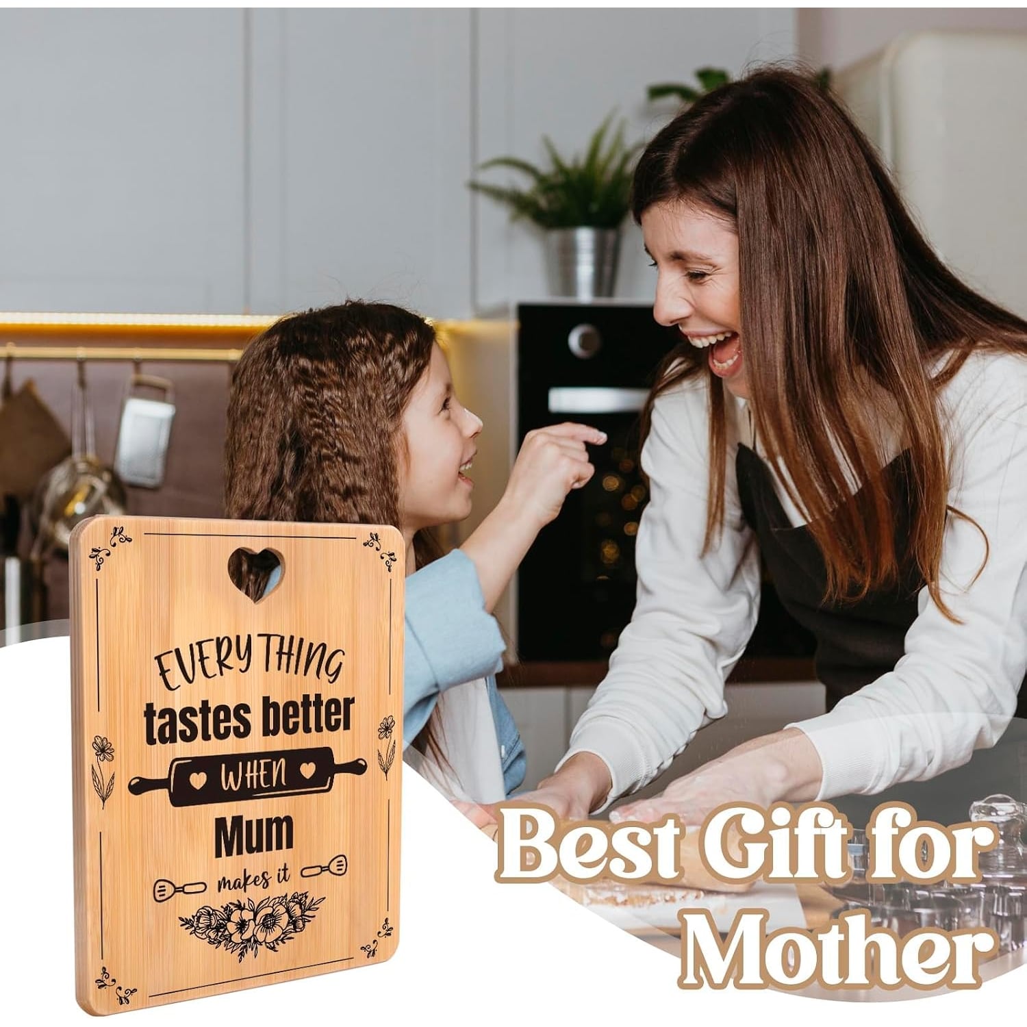 When Mum Makes It Engraved Bamboo Chopping Board: image 2