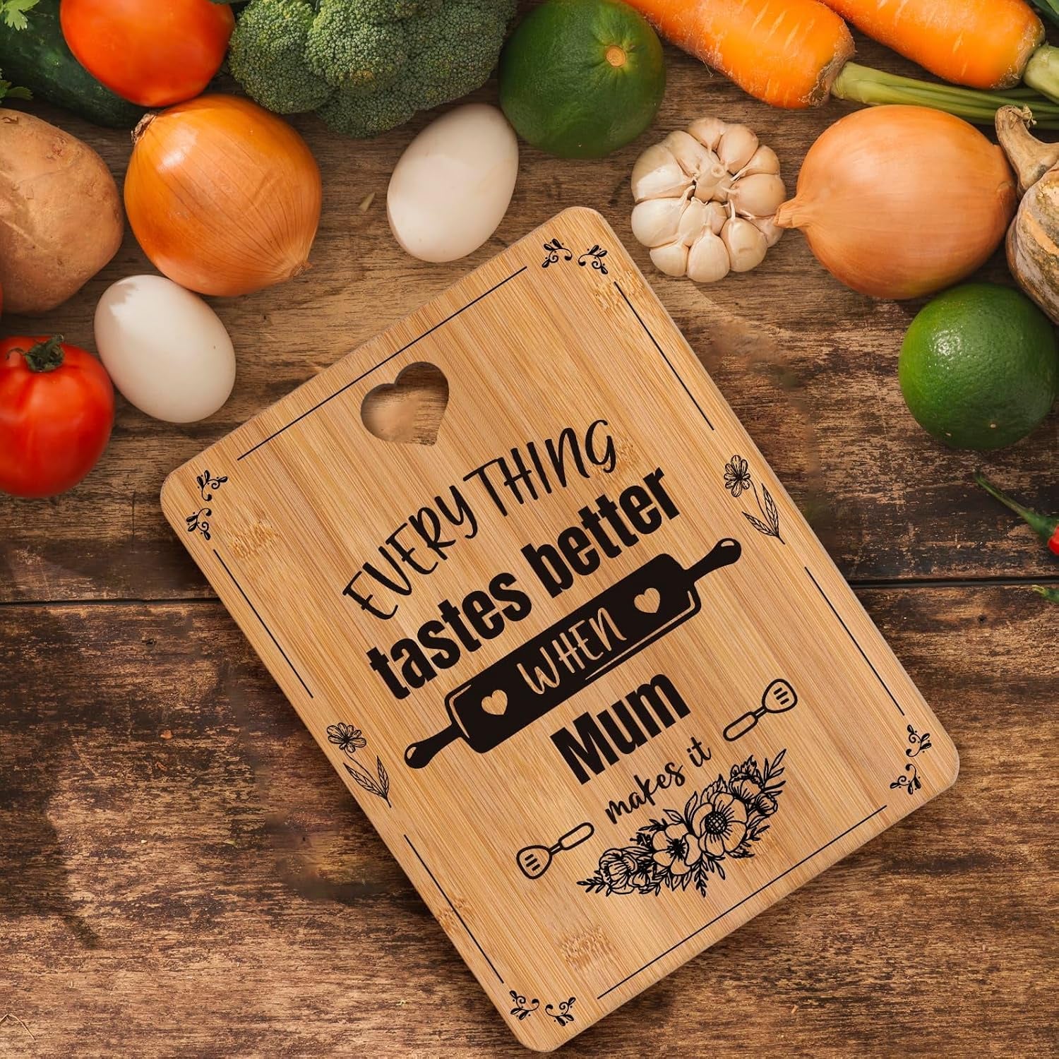 When Mum Makes It Engraved Bamboo Chopping Board: image 3
