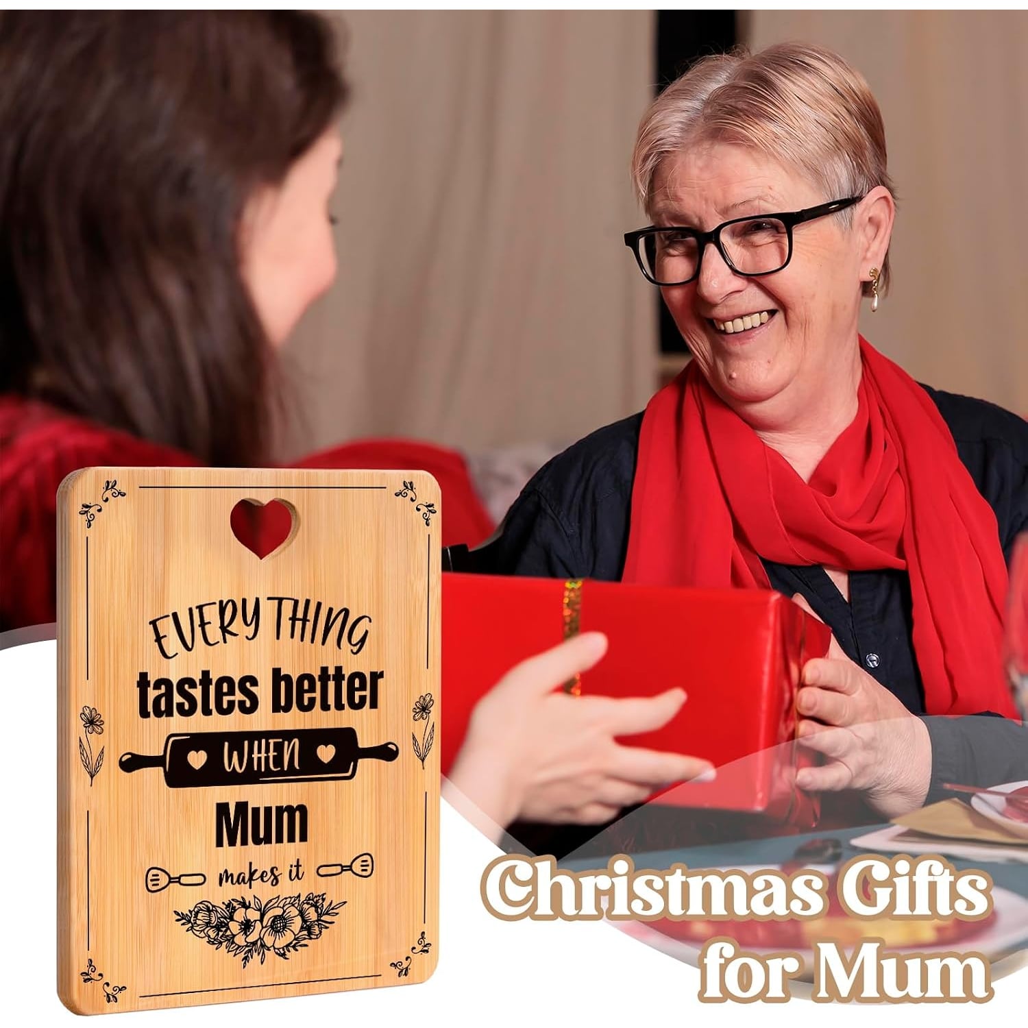 When Mum Makes It Engraved Bamboo Chopping Board: image 6