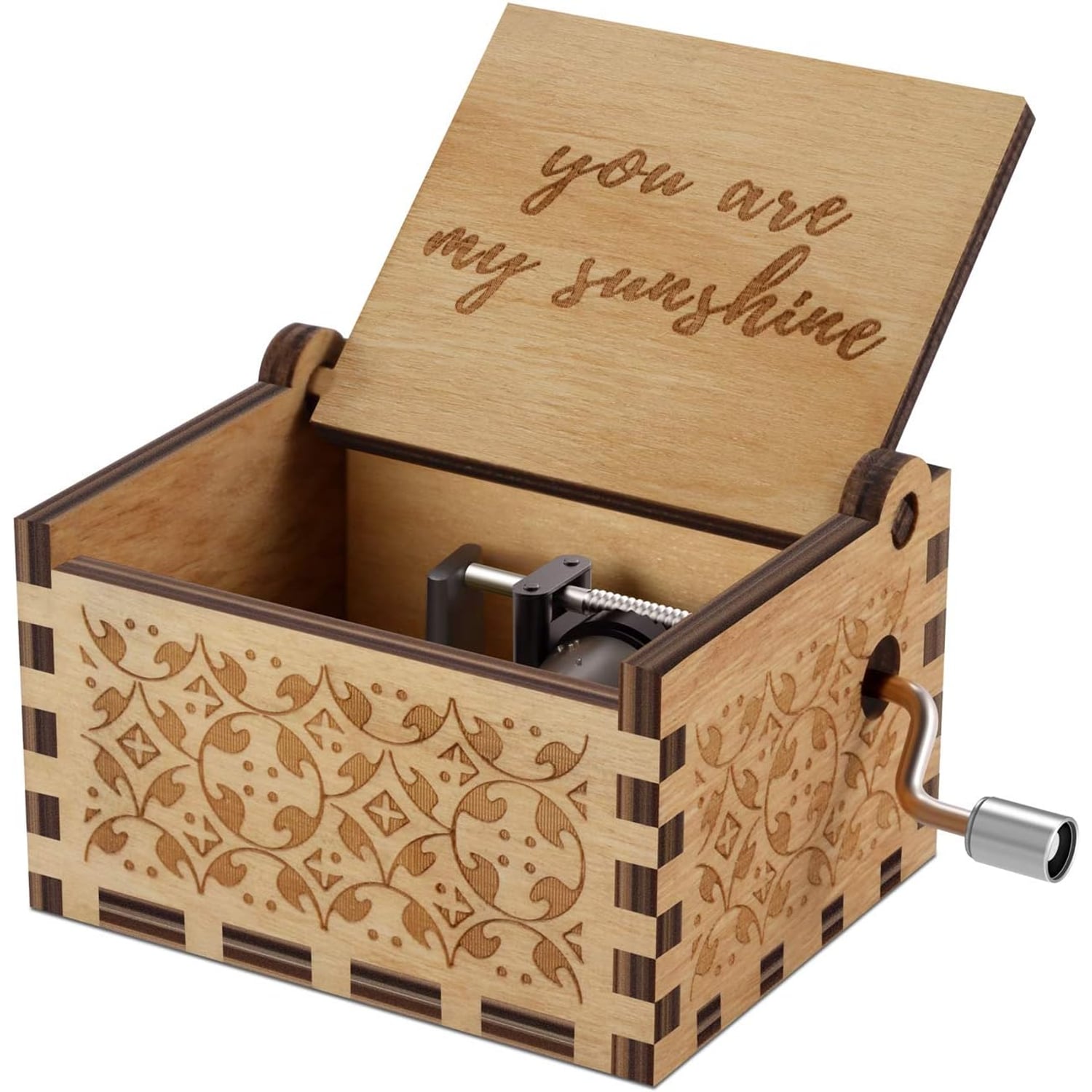 You Are My Sunshine Engraved Wooden Music Box