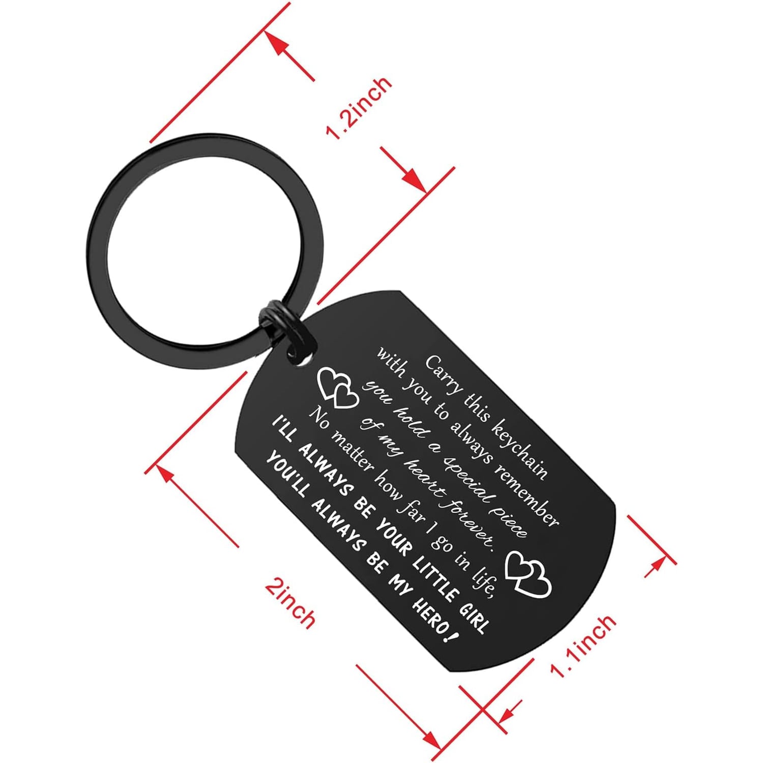 Drive Safe Dad Engraved Keyring from Daughter: image 2
