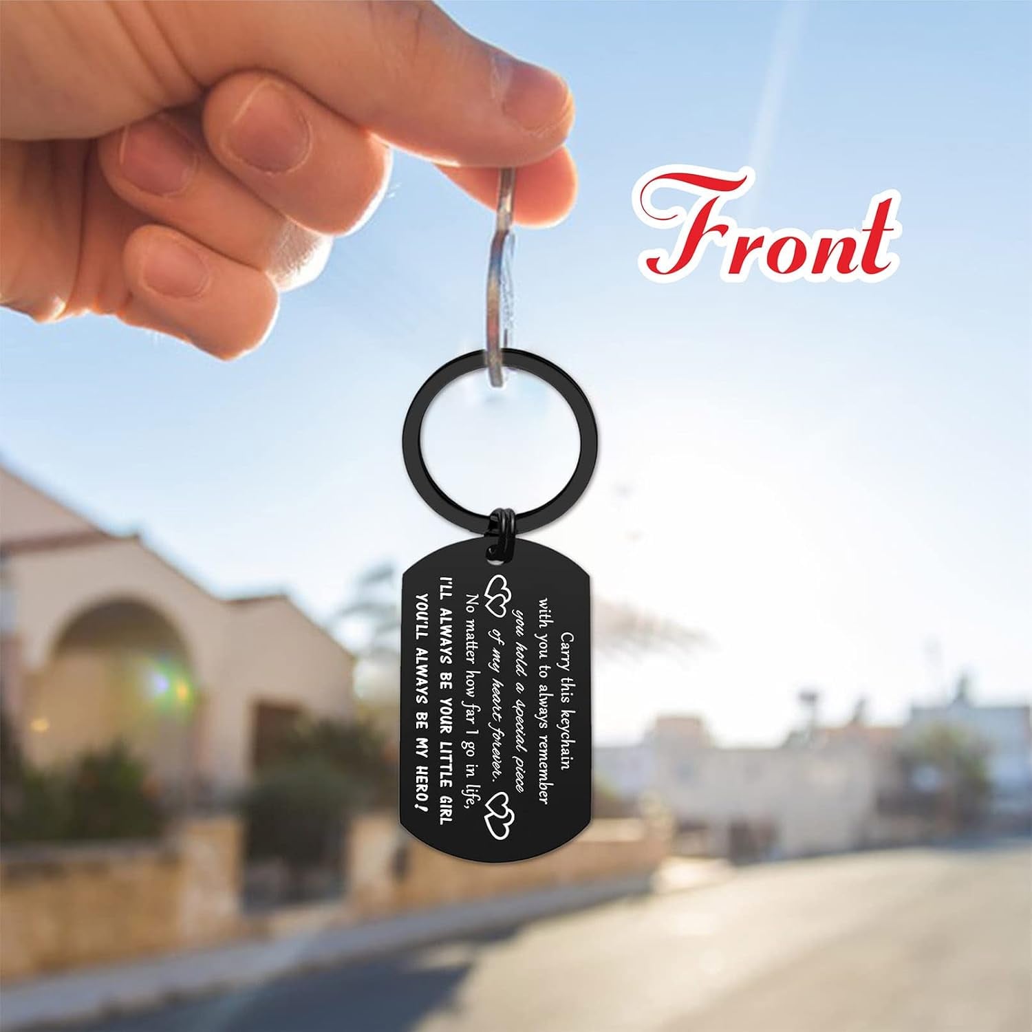 Drive Safe Dad Engraved Keyring from Daughter: image 3
