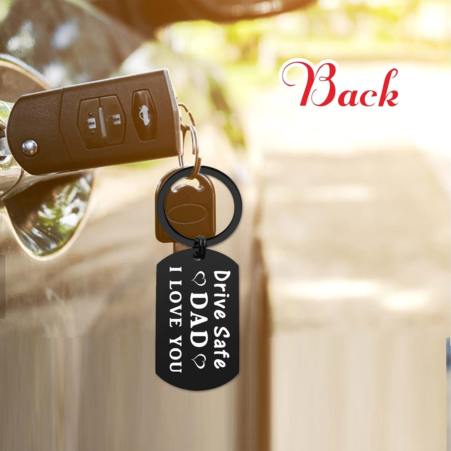 Drive Safe Dad Engraved Keyring from Daughter: image 4