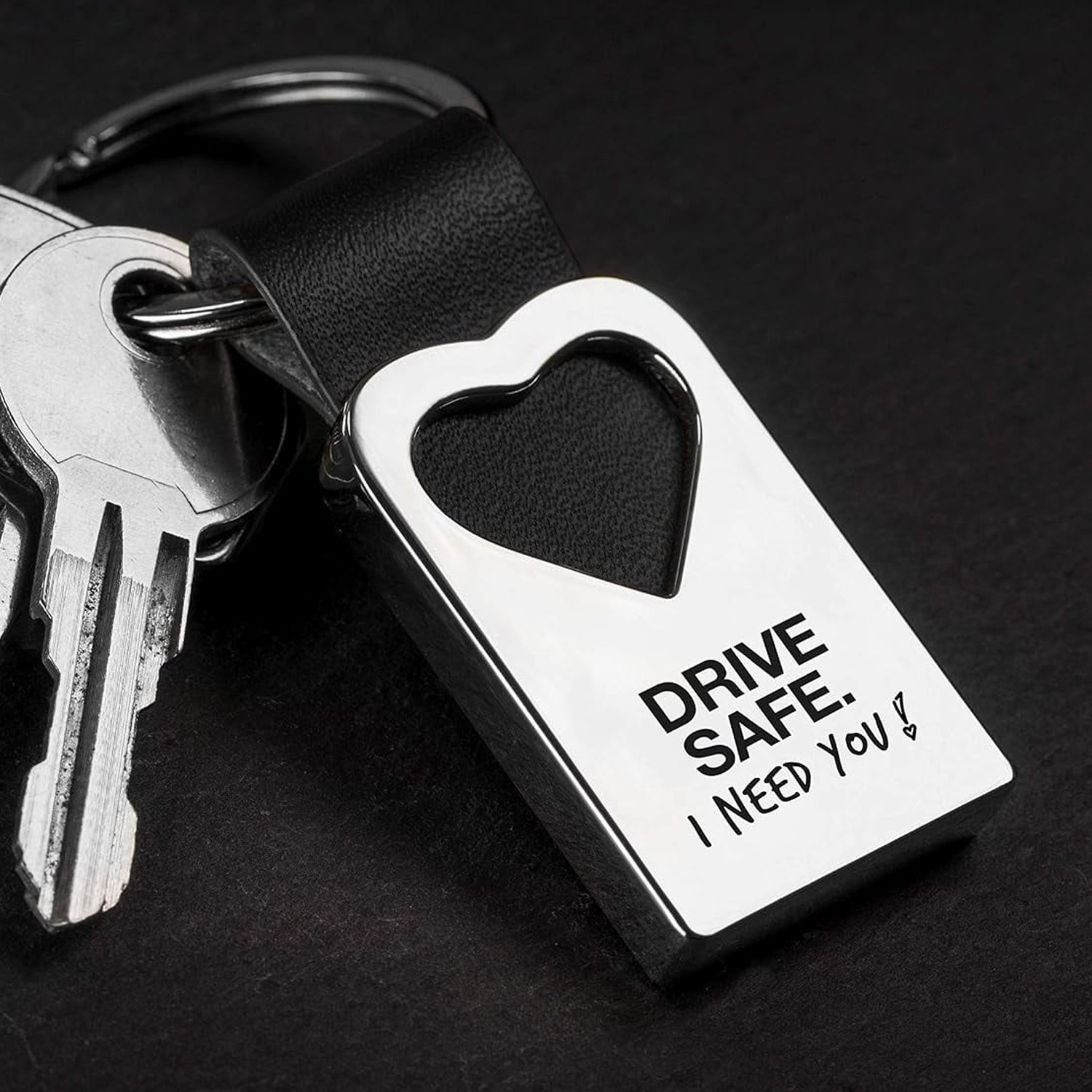 Drive Safe I Need You Engraved Keyring: image 2