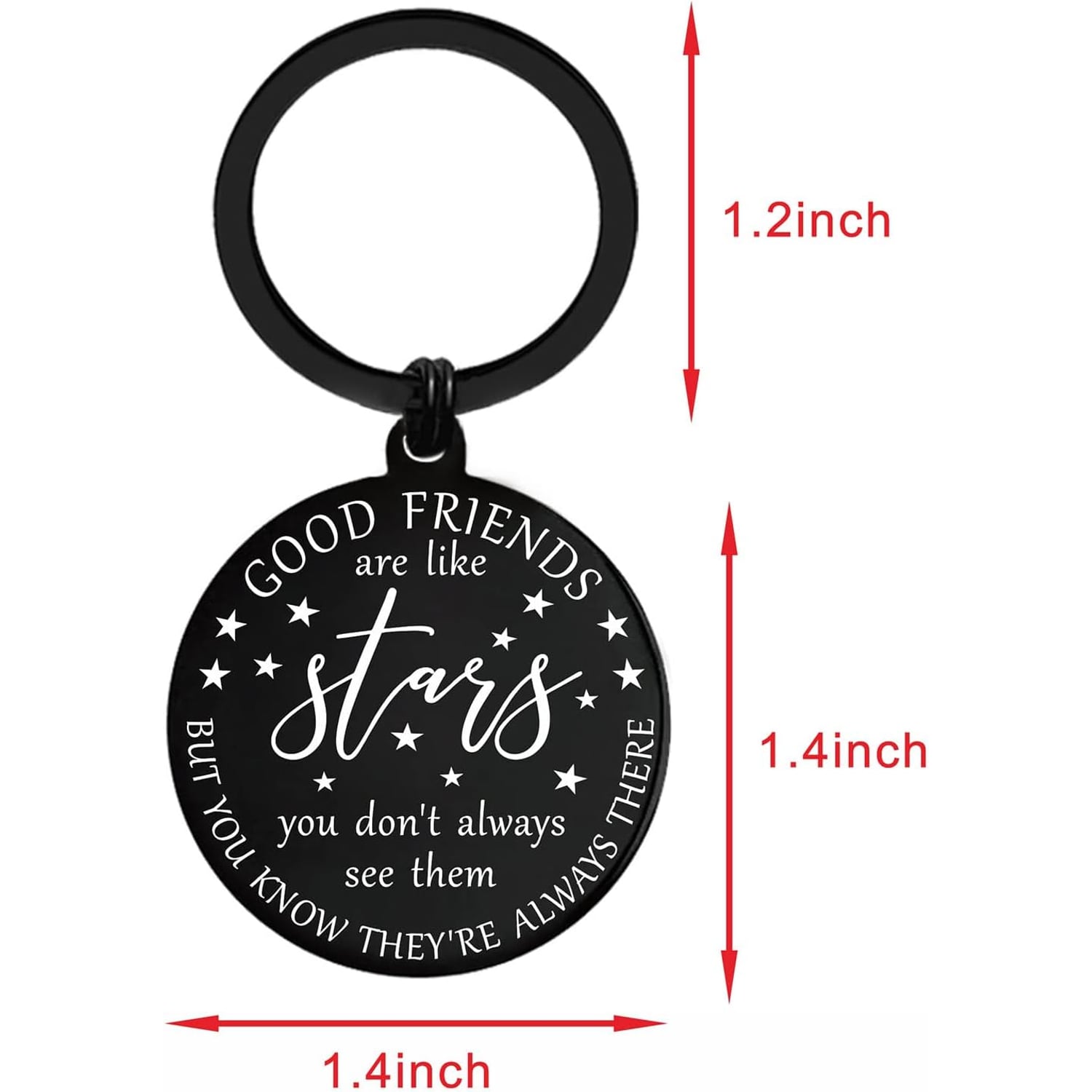 Good Friends Are Like Stars Engraved Keyring: image 2