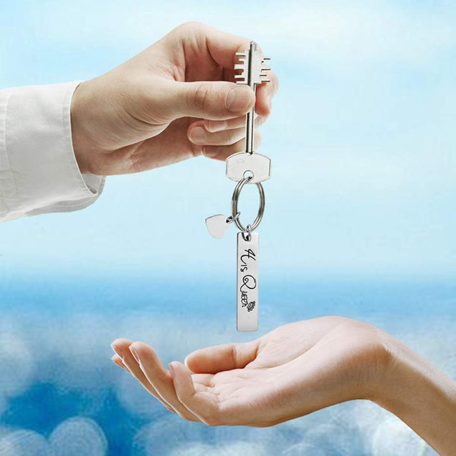 His Queen Her King Engraved Keyrings (Set of 2): image 2