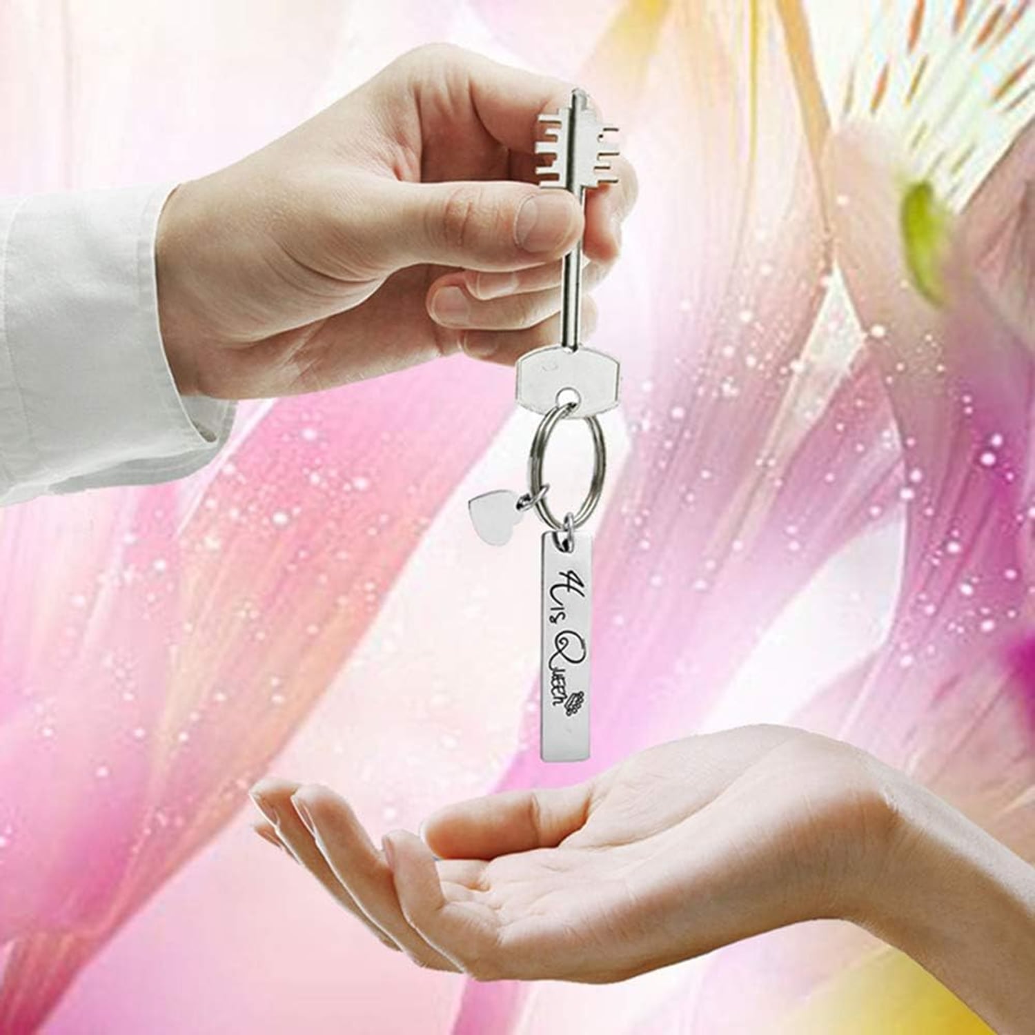 His Queen Her King Engraved Keyrings (Set of 2): image 4