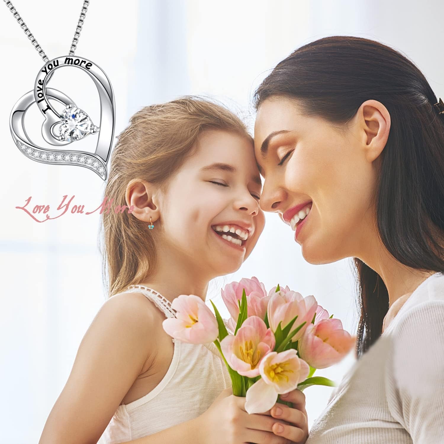 I Love You More Engraved Heart Necklace: image 6