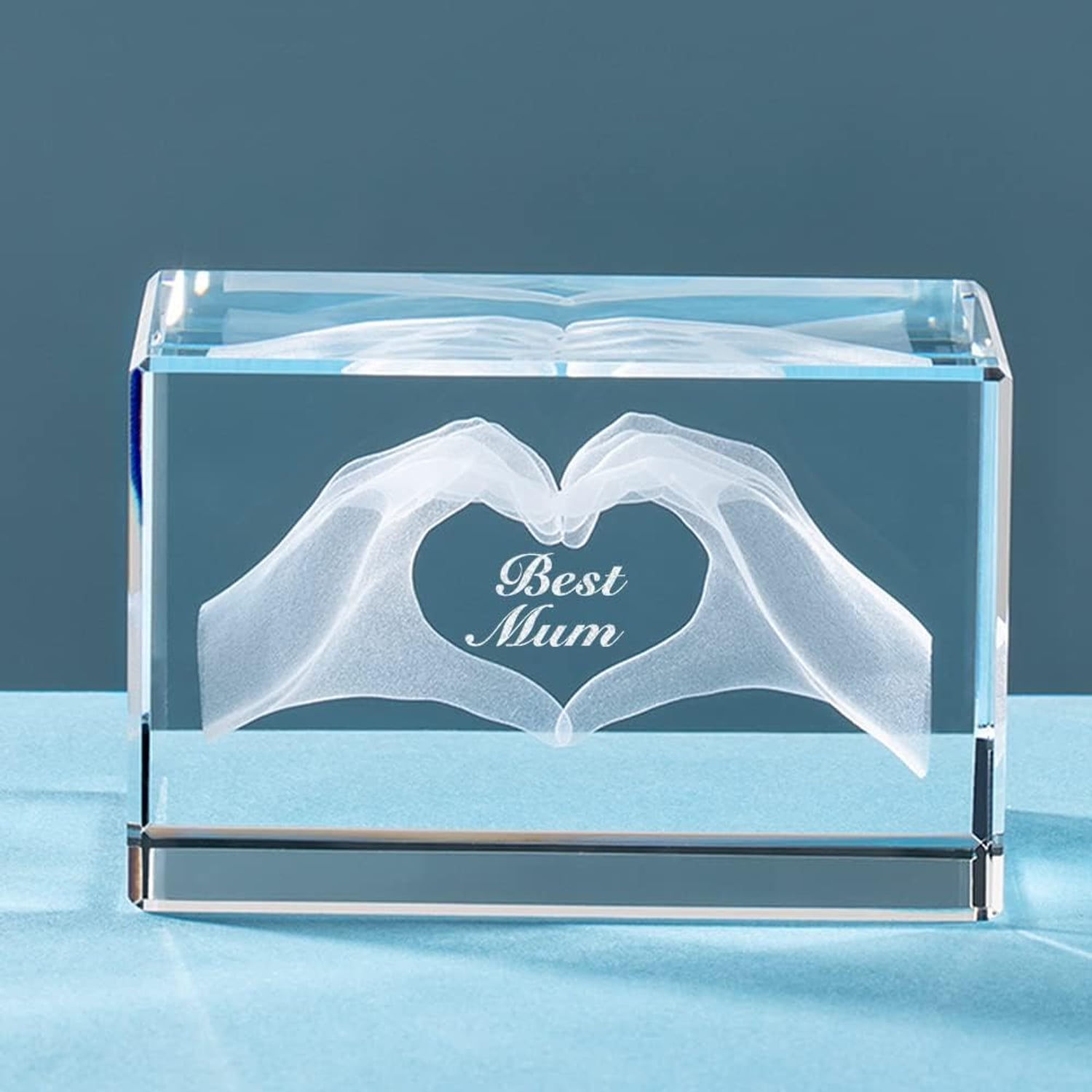 Best Mum Engraved Crystal Cube