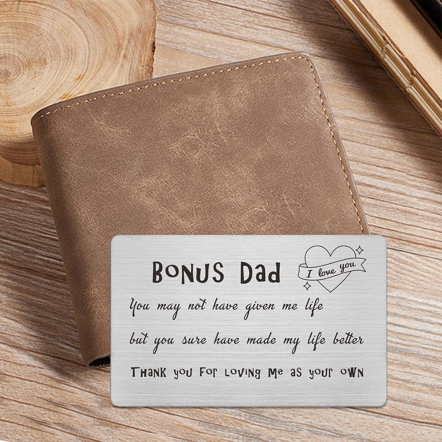 Bonus Dad Engraved Wallet Card