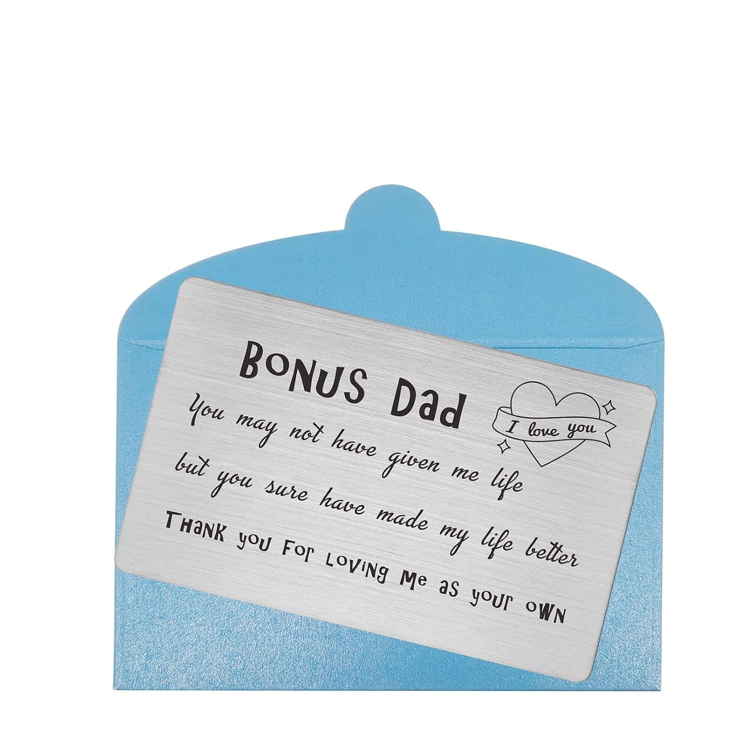 Bonus Dad Engraved Wallet Card