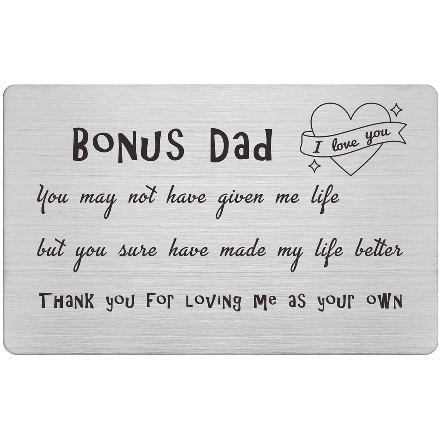 Bonus Dad Engraved Wallet Card