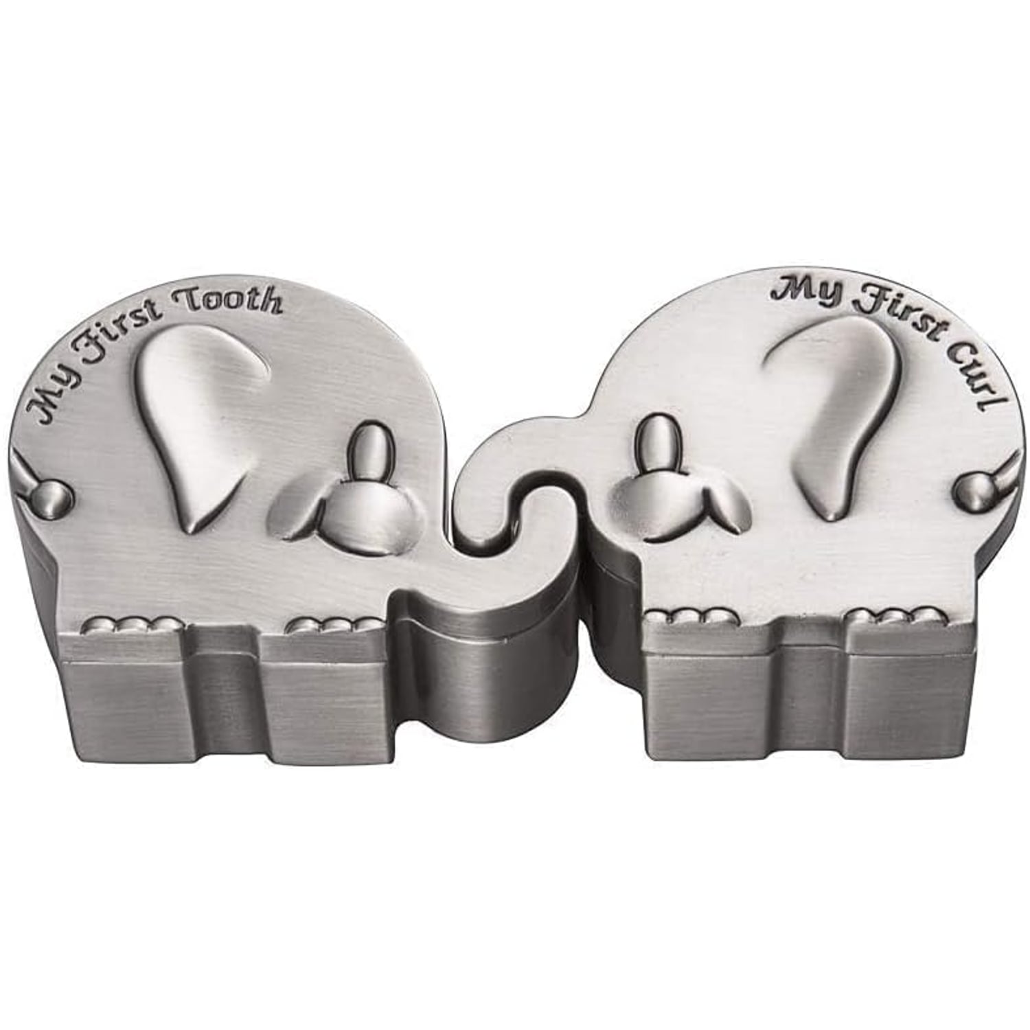 First Tooth and Curl Engraved Elephant Keepsake Box Set