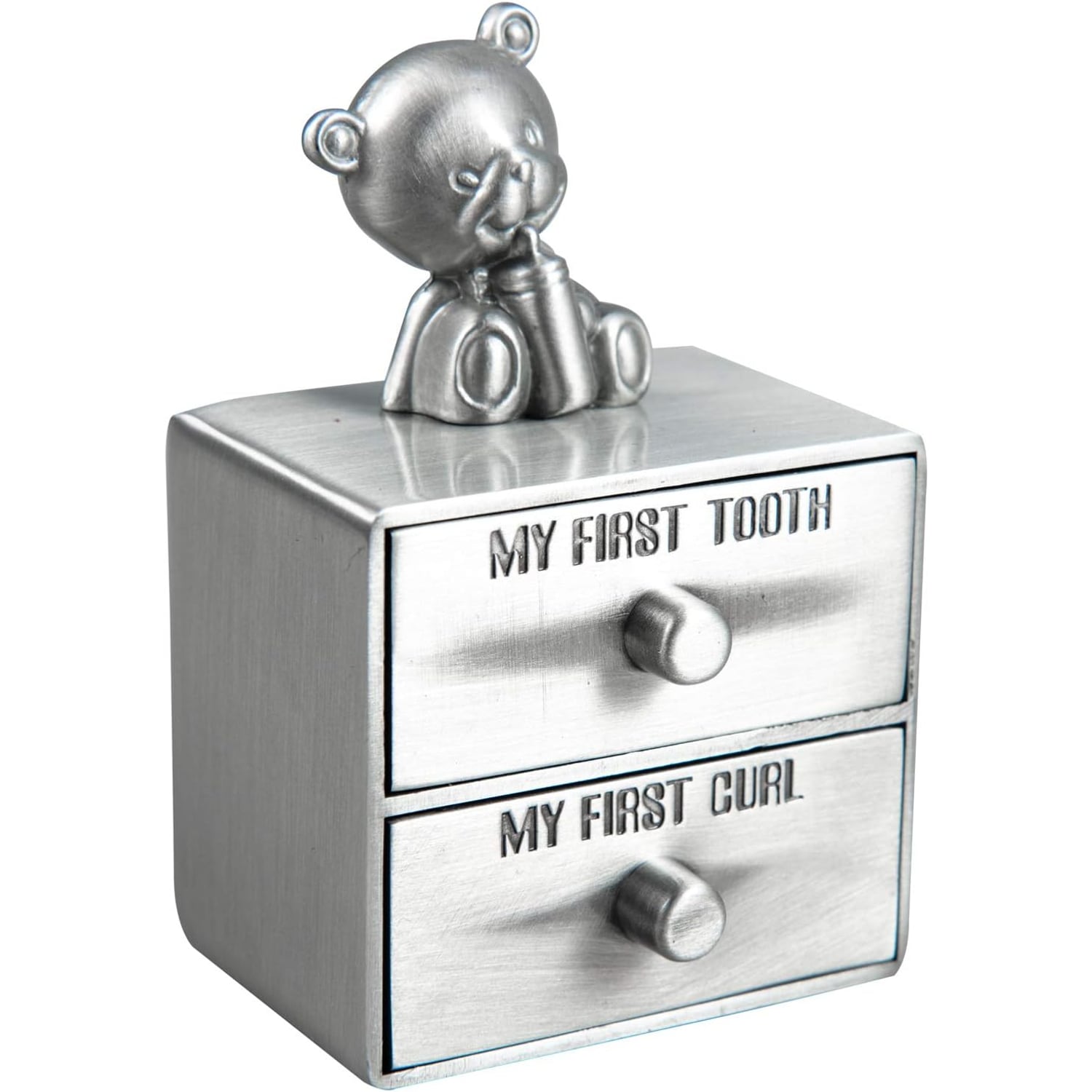 First Tooth and Curl Engraved Keepsake Box