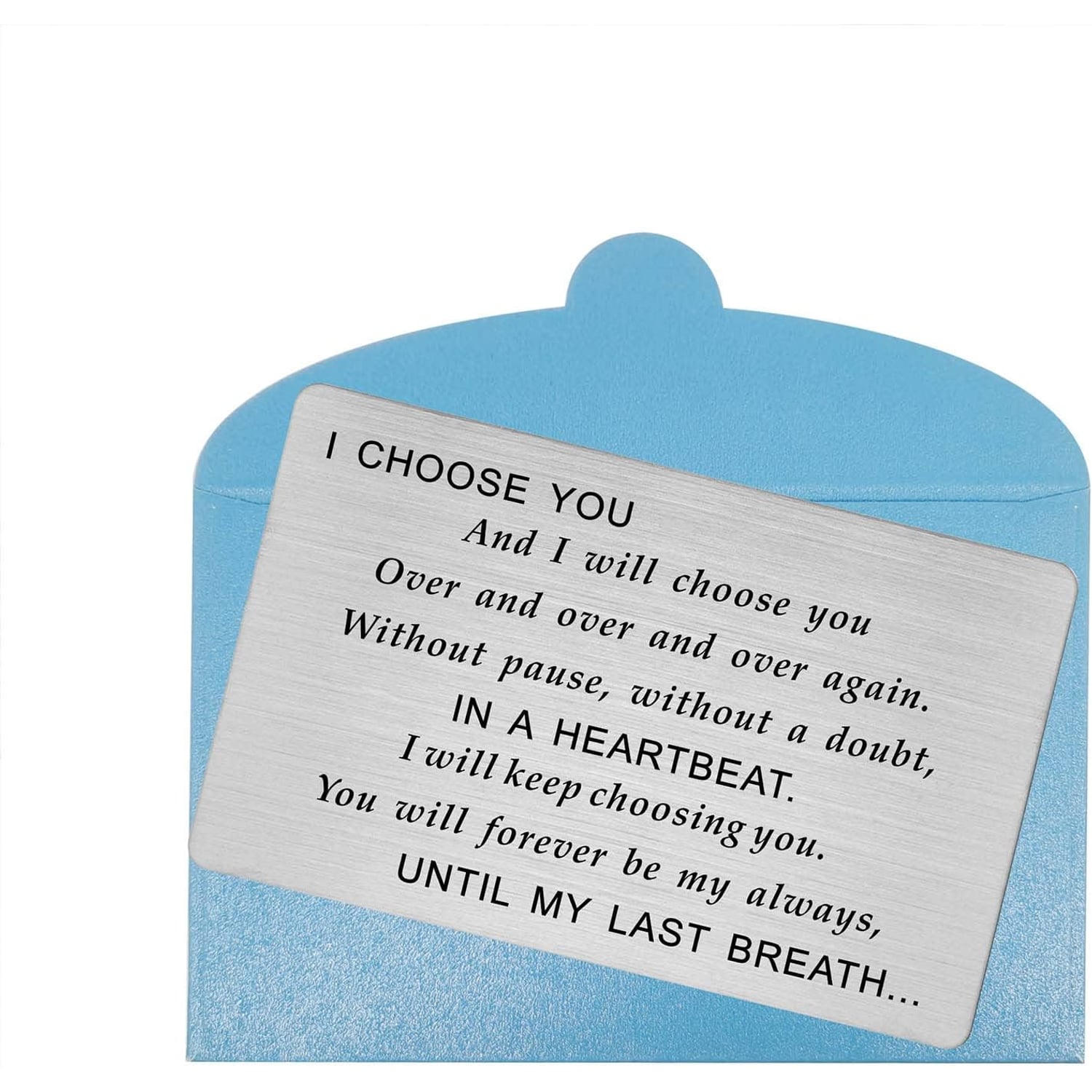 I Choose You Engraved Metal Wallet Card: image 5