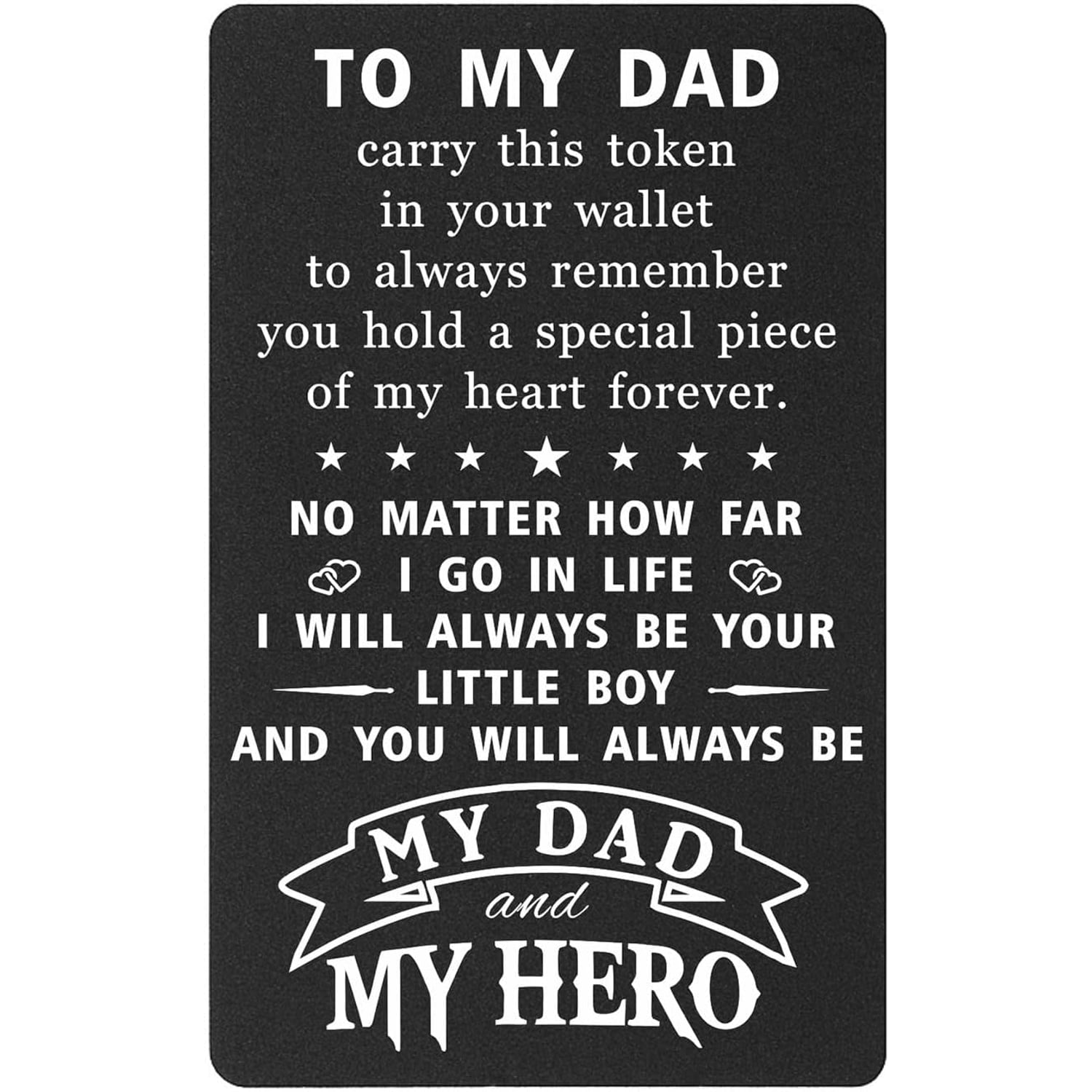 To My Dad Engraved Wallet Card from Son