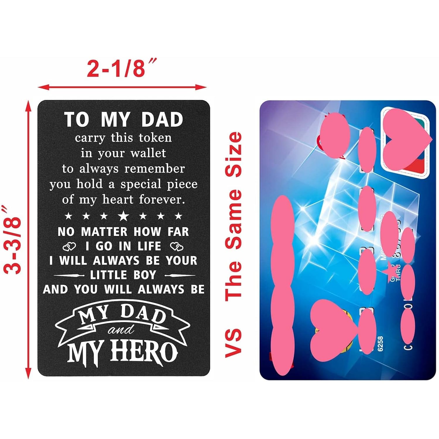 To My Dad Engraved Wallet Card from Son