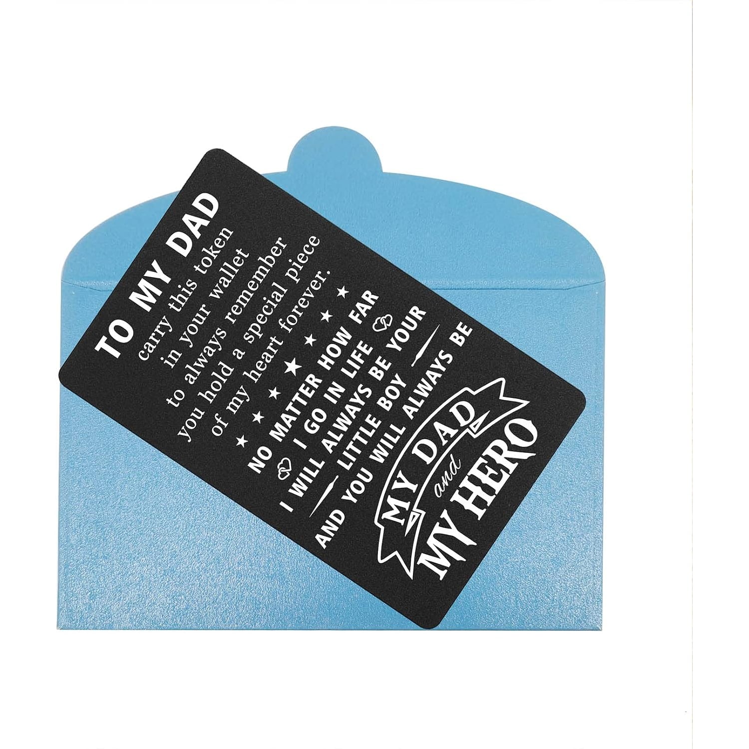 To My Dad Engraved Wallet Card from Son